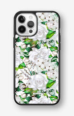 iPhone 12 / iPhone 12 Pro Hard Case – White Bloom - View 1