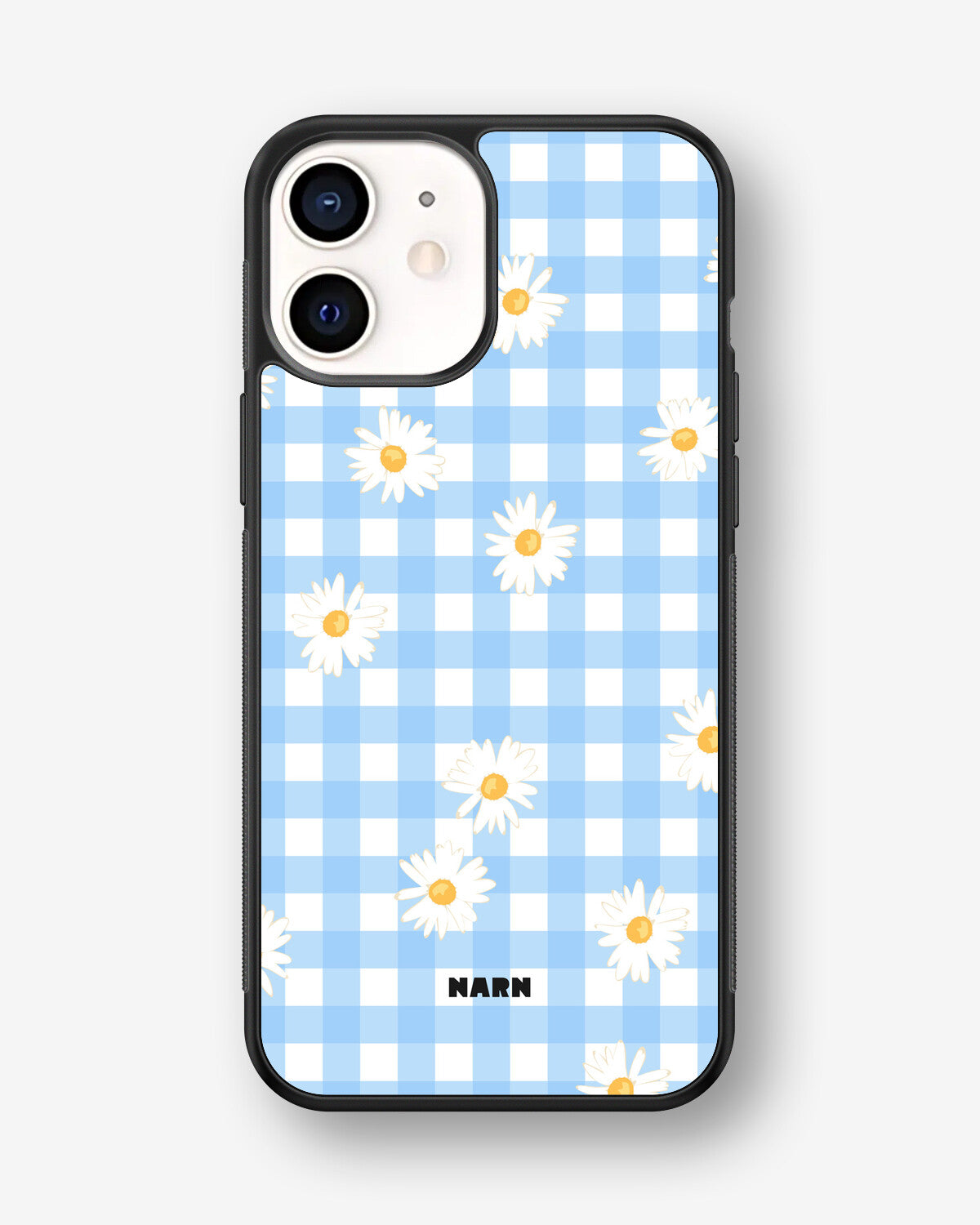 iPhone 12 Mini Hard Case – Blue Daisies - View 1
