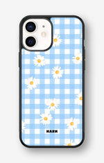 iPhone 12 Mini Hard Case – Blue Daisies - View 1
