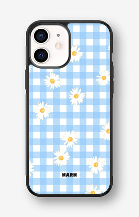 iPhone 12 Mini Hard Case – Blue Daisies - View 1