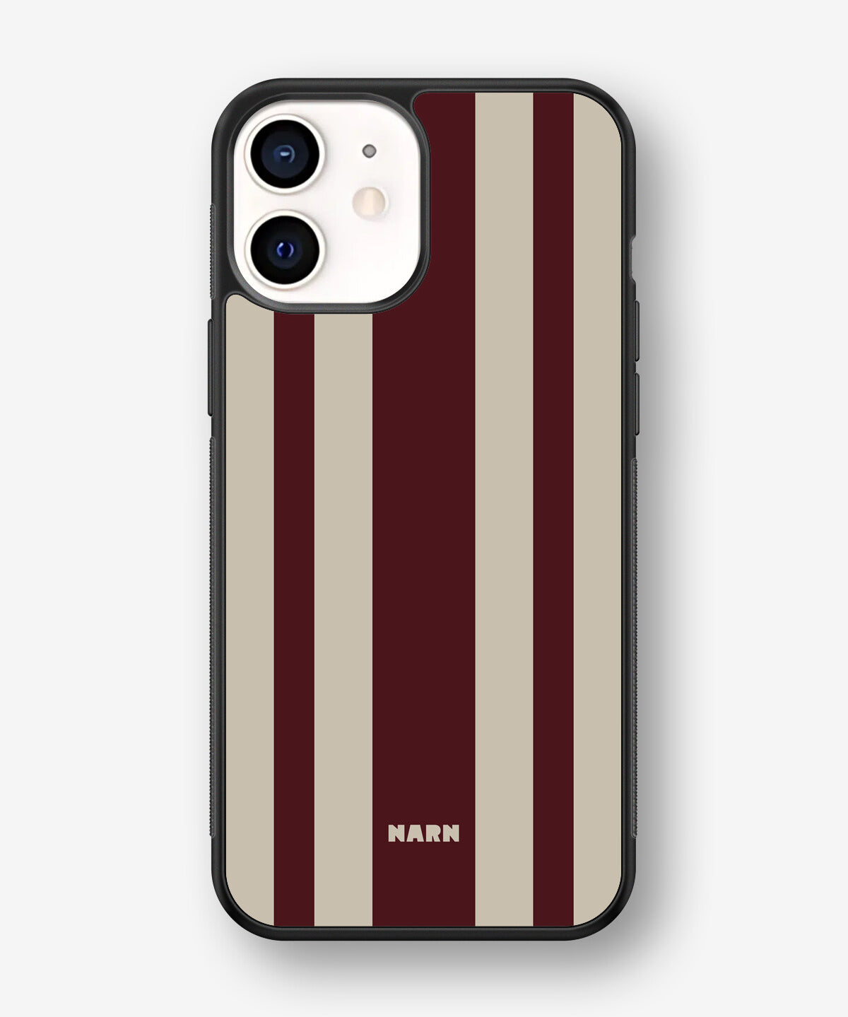 iPhone 12 Mini Hard Case – Bordeaux Stripe - View 1