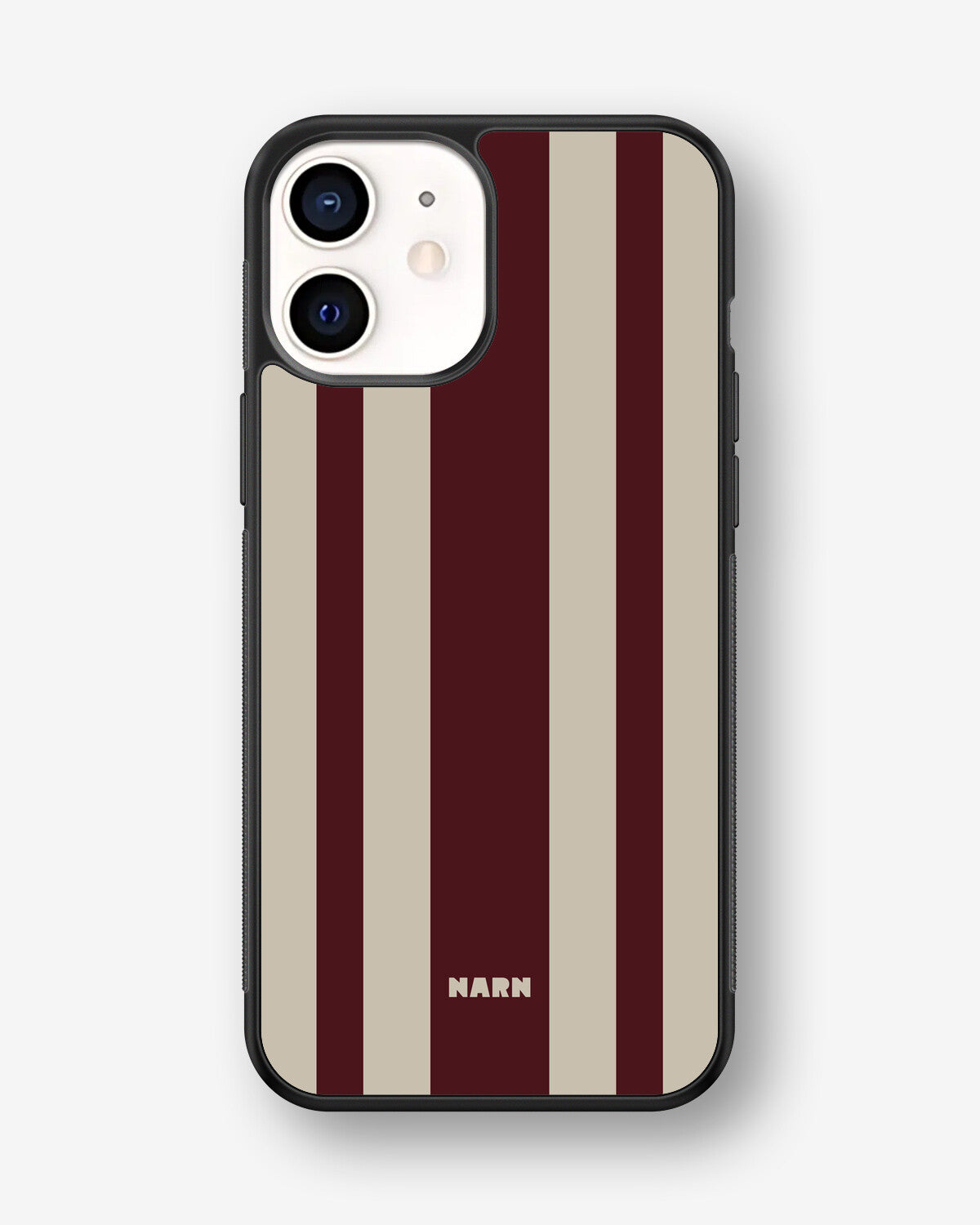 iPhone 12 Mini Hard Case – Bordeaux Stripe - View 1