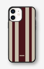 iPhone 12 Mini Hard Case – Bordeaux Stripe - View 1