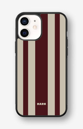 iPhone 12 Mini Hard Case – Bordeaux Stripe - View 1
