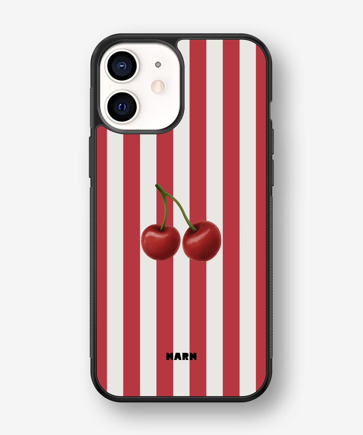 iPhone 12 Mini Hard Case – Cherry Stripes - View 1