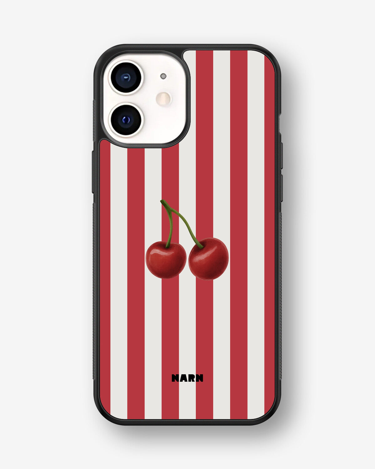 iPhone 12 Mini Hard Case – Cherry Stripes - View 1
