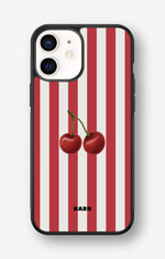 iPhone 12 Mini Hard Case – Cherry Stripes - View 1