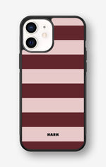 iPhone 12 Mini Hard Case – Cranberry Stripe - View 1