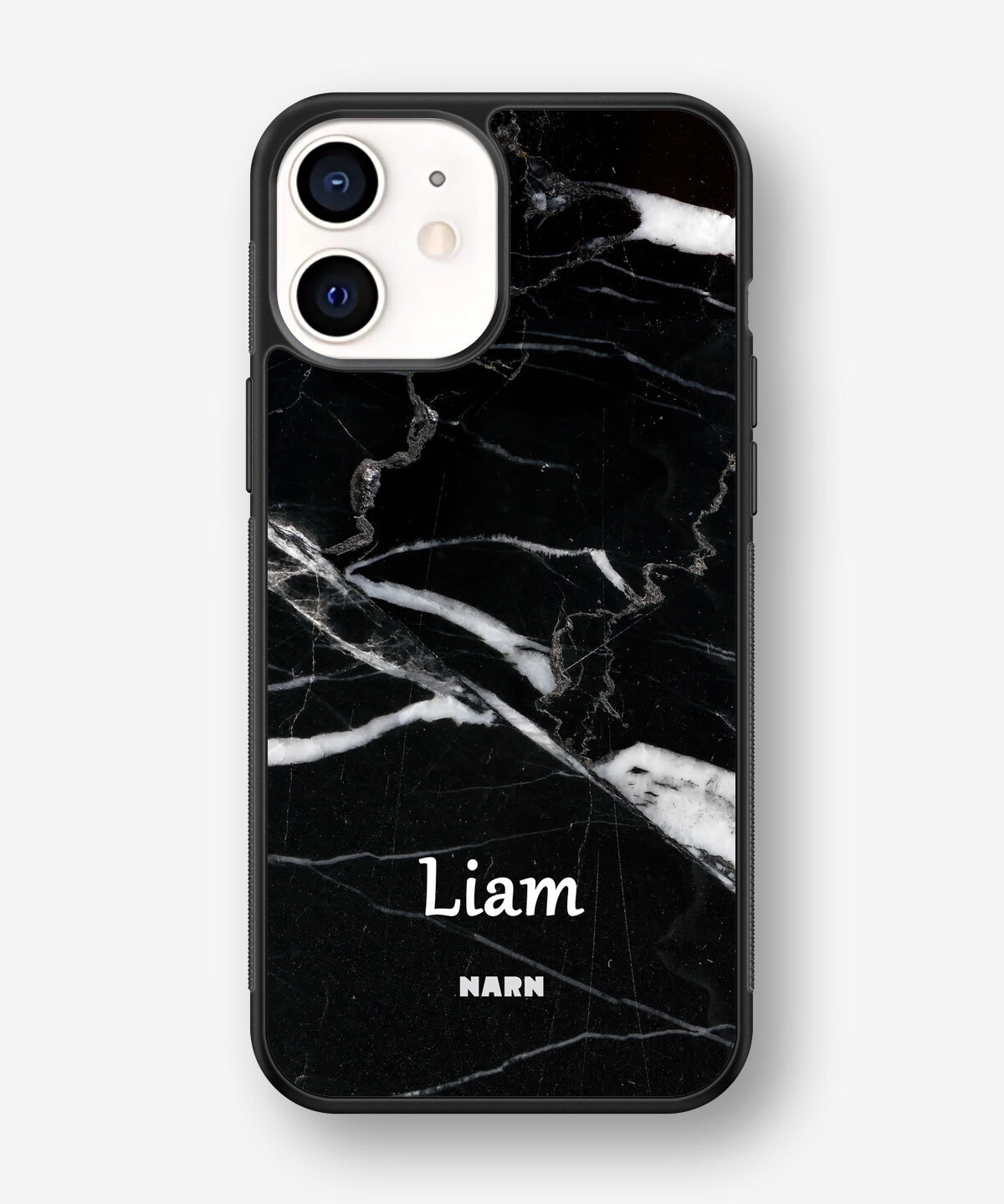 iPhone 12 Mini Hard Case – Custom - Black Marble - View 1