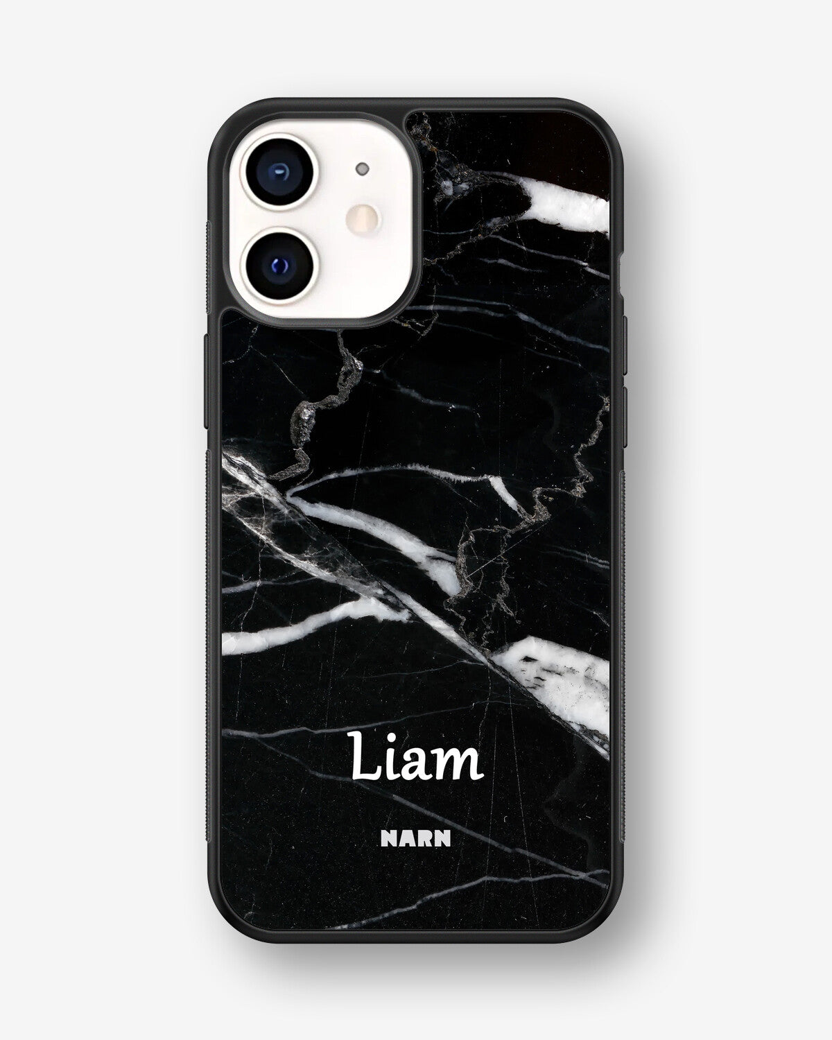 iPhone 12 Mini Hard Case – Custom - Black Marble - View 1