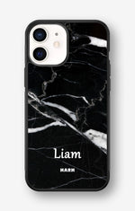 iPhone 12 Mini Hard Case – Custom - Black Marble - View 1