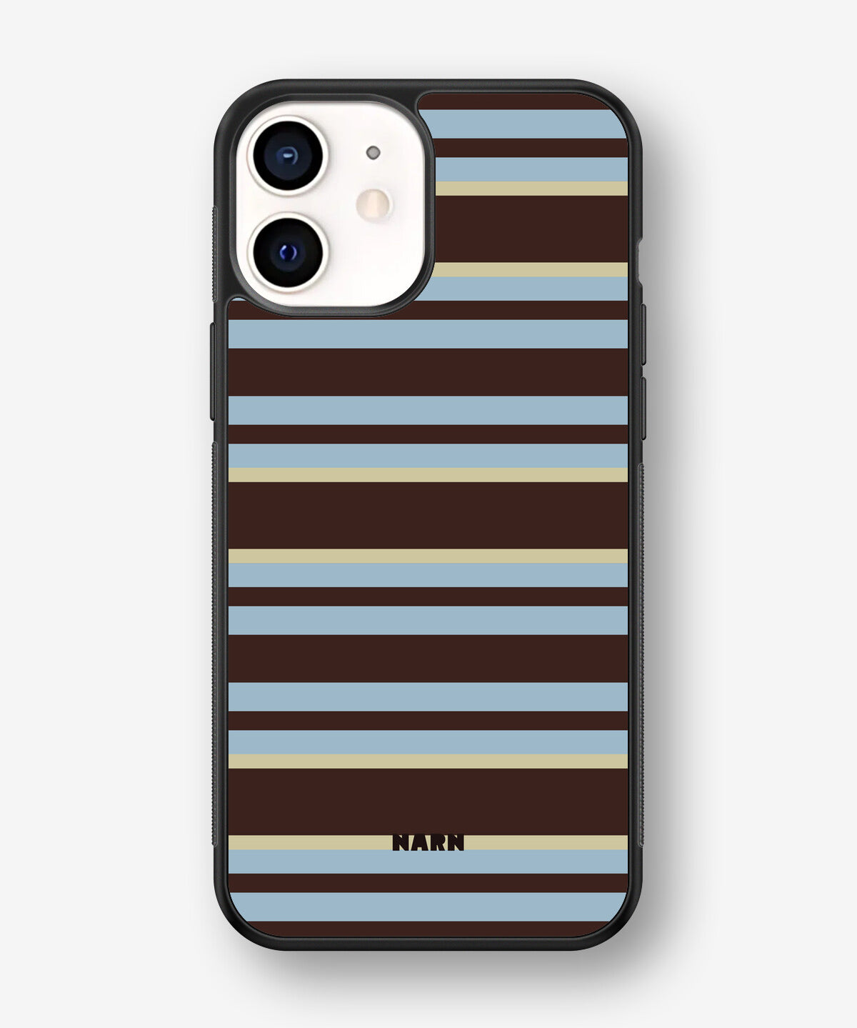 iPhone 12 Mini Hard Case – Latte Lines - View 1