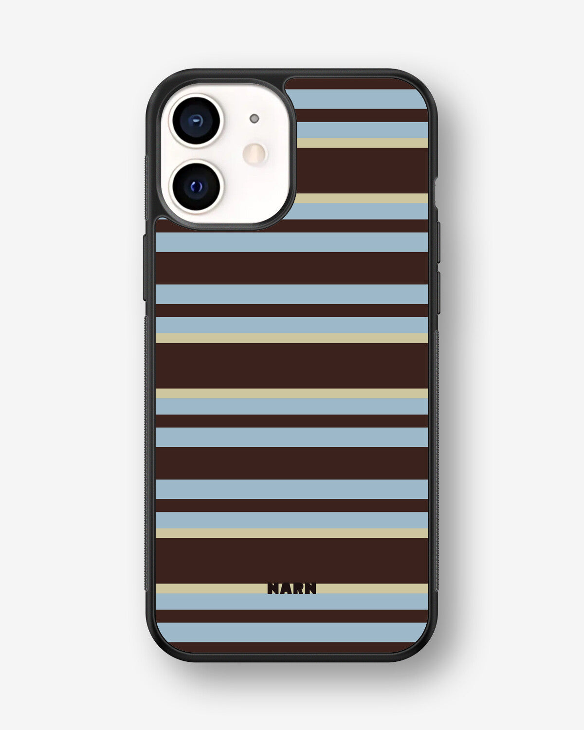 iPhone 12 Mini Hard Case – Latte Lines - View 1