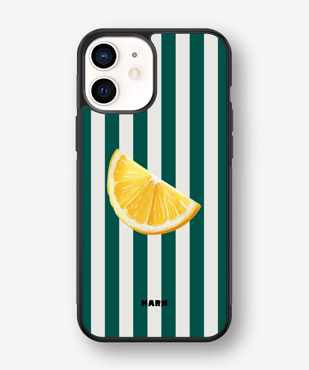 iPhone 12 Mini Hard Case – Lemon Stripes - View 1