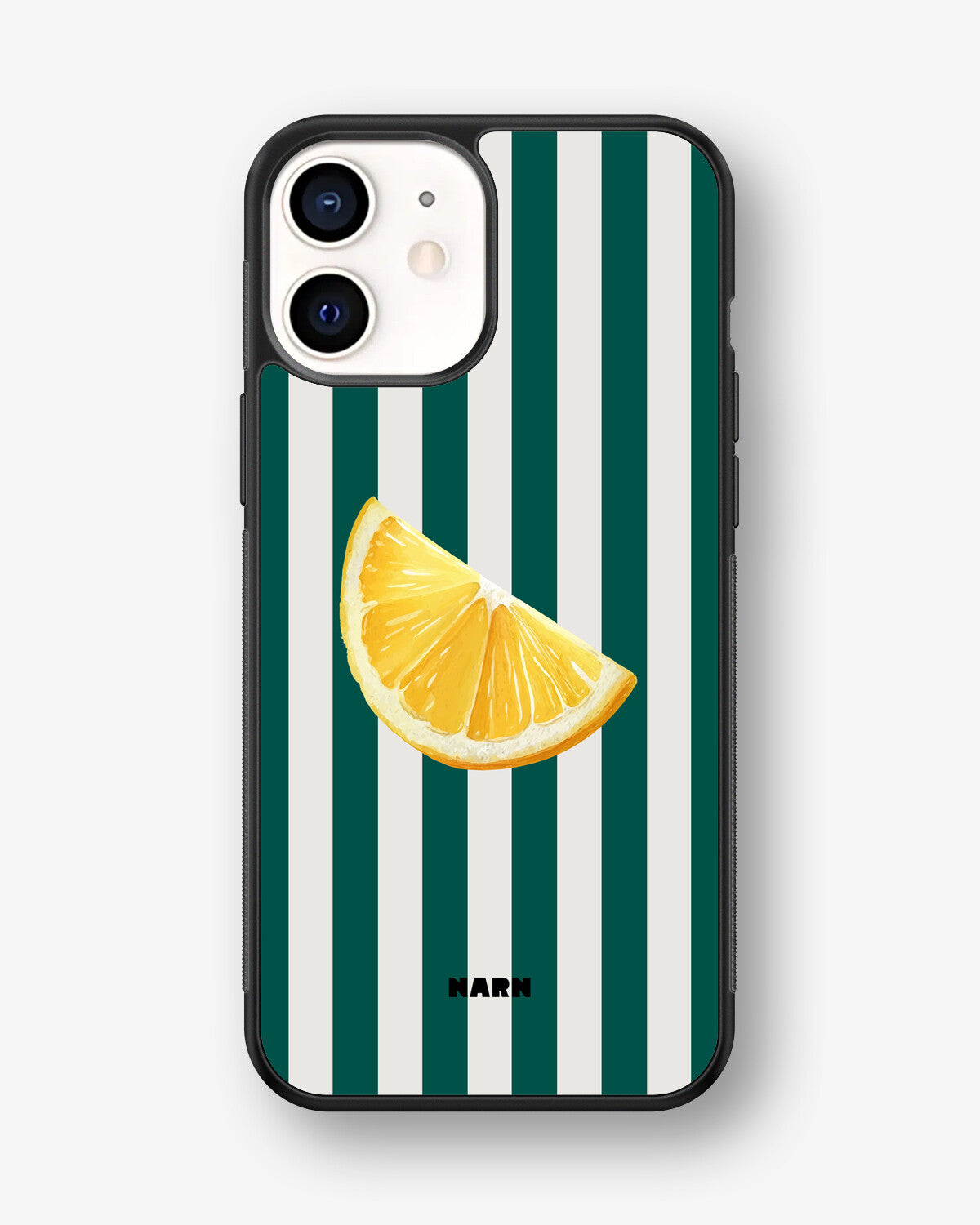 iPhone 12 Mini Hard Case – Lemon Stripes - View 1