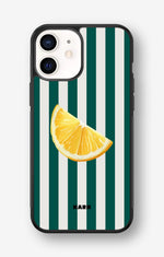 iPhone 12 Mini Hard Case – Lemon Stripes - View 1