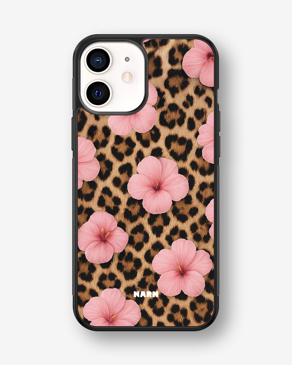 iPhone 12 Mini Hard Case – Leopard Flower - View 1
