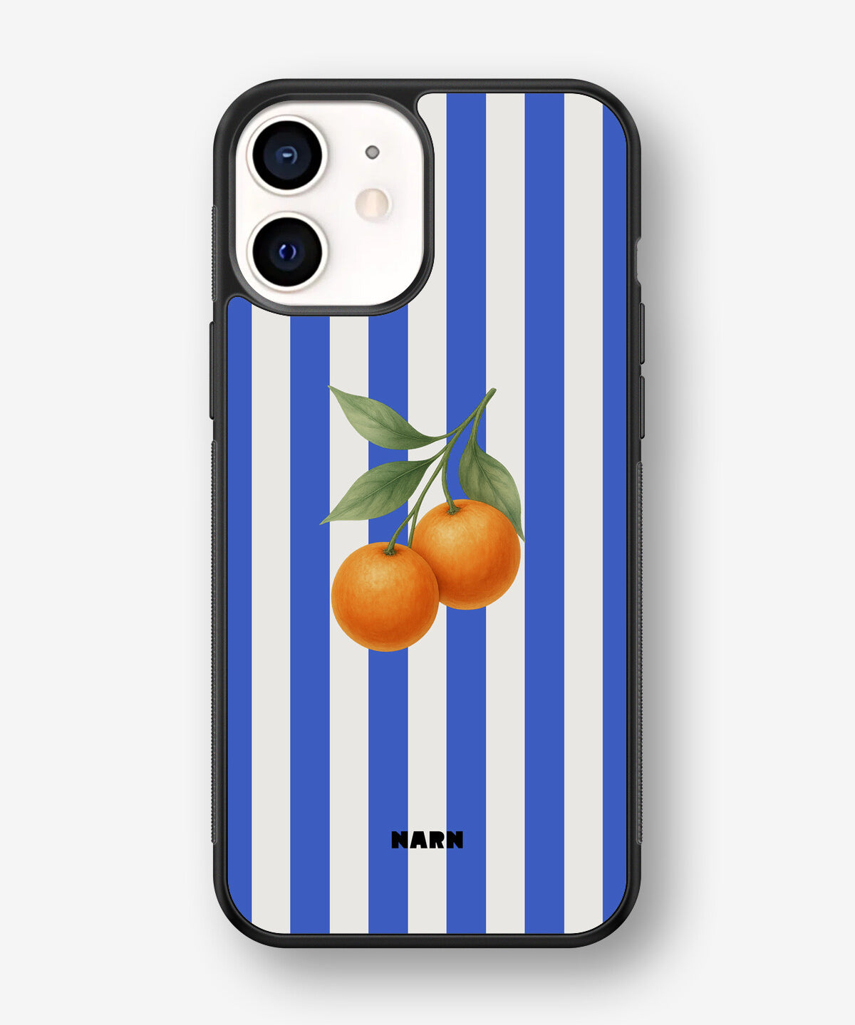 iPhone 12 Mini Hard Case – Orange Stripes - View 1