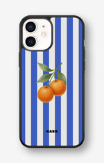 iPhone 12 Mini Hard Case – Orange Stripes - View 1