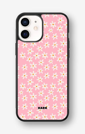 iPhone 12 Mini Hard Case – Pink Daisy - View 1