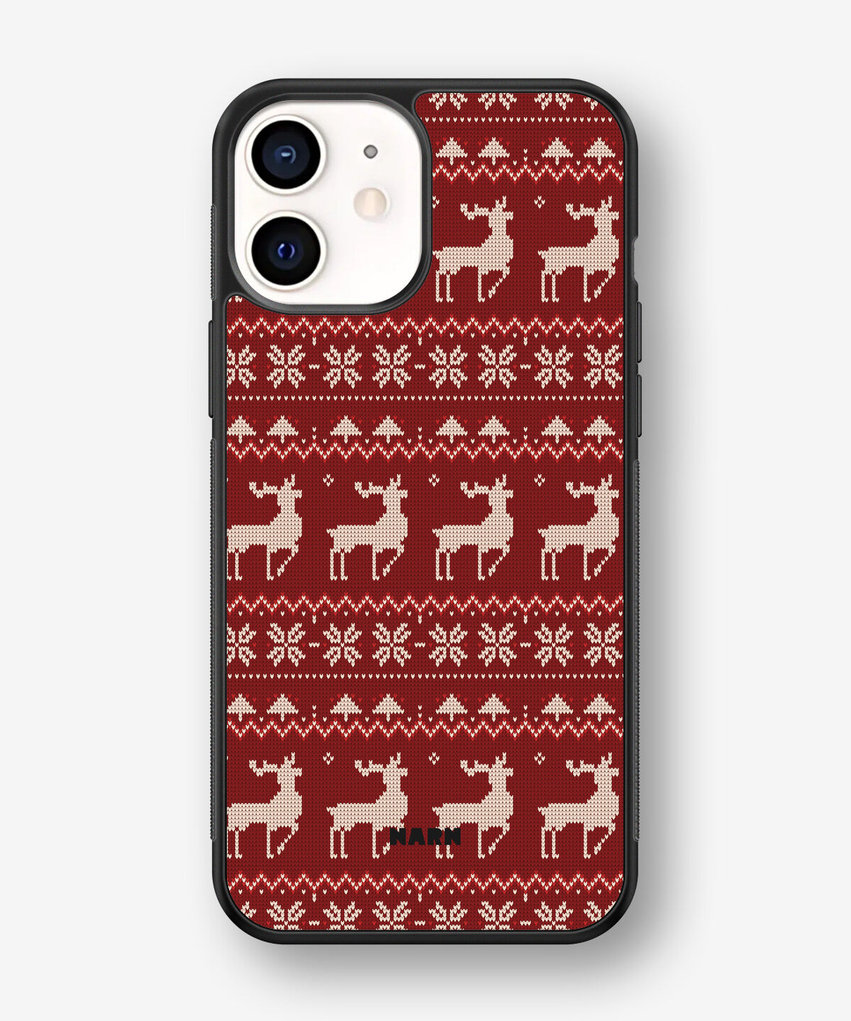 iPhone 12 Mini Hard Case – Reindeer Knit - View 1
