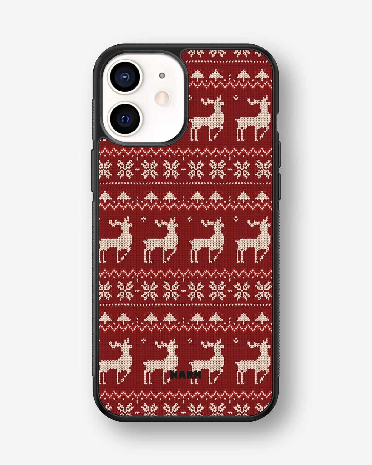 iPhone 12 Mini Hard Case – Reindeer Knit - View 1