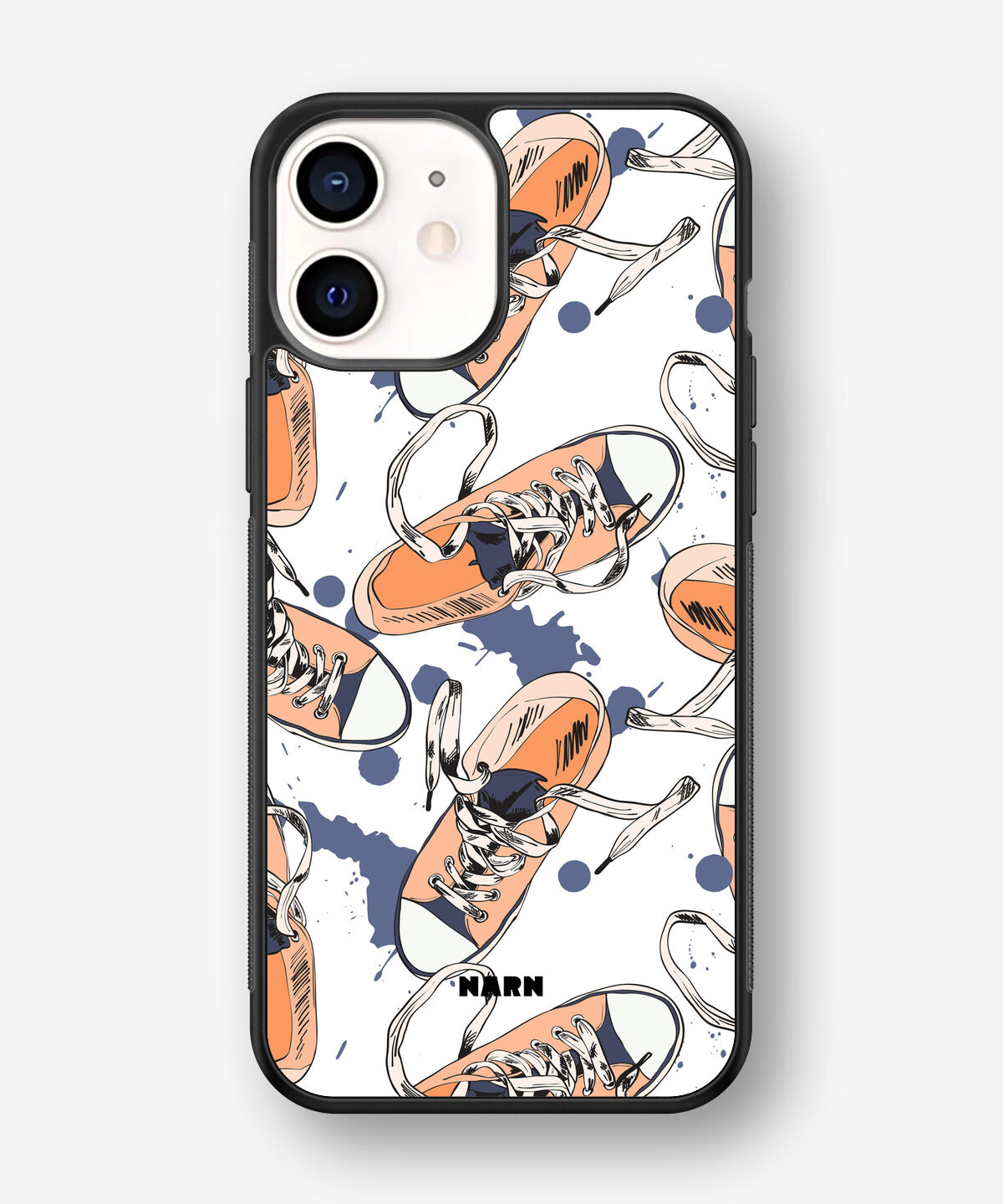 iPhone 12 Mini Hard Case – Apricot Sneakers - View 1