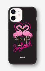 iPhone 12 Mini Hard Case – Beach Flamingo - View 1