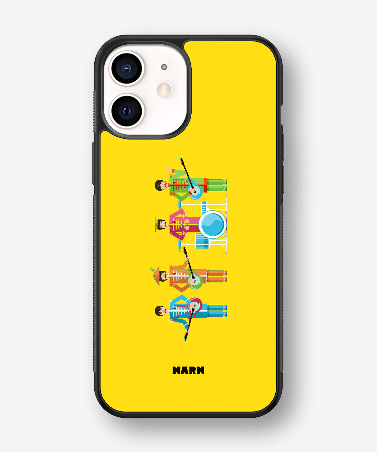 iPhone 12 Mini Hard Case – Beatles Yellow - View 1