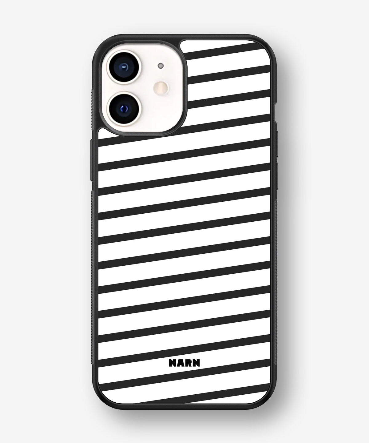 iPhone 12 Mini Hard Case – Black Stripes - View 1