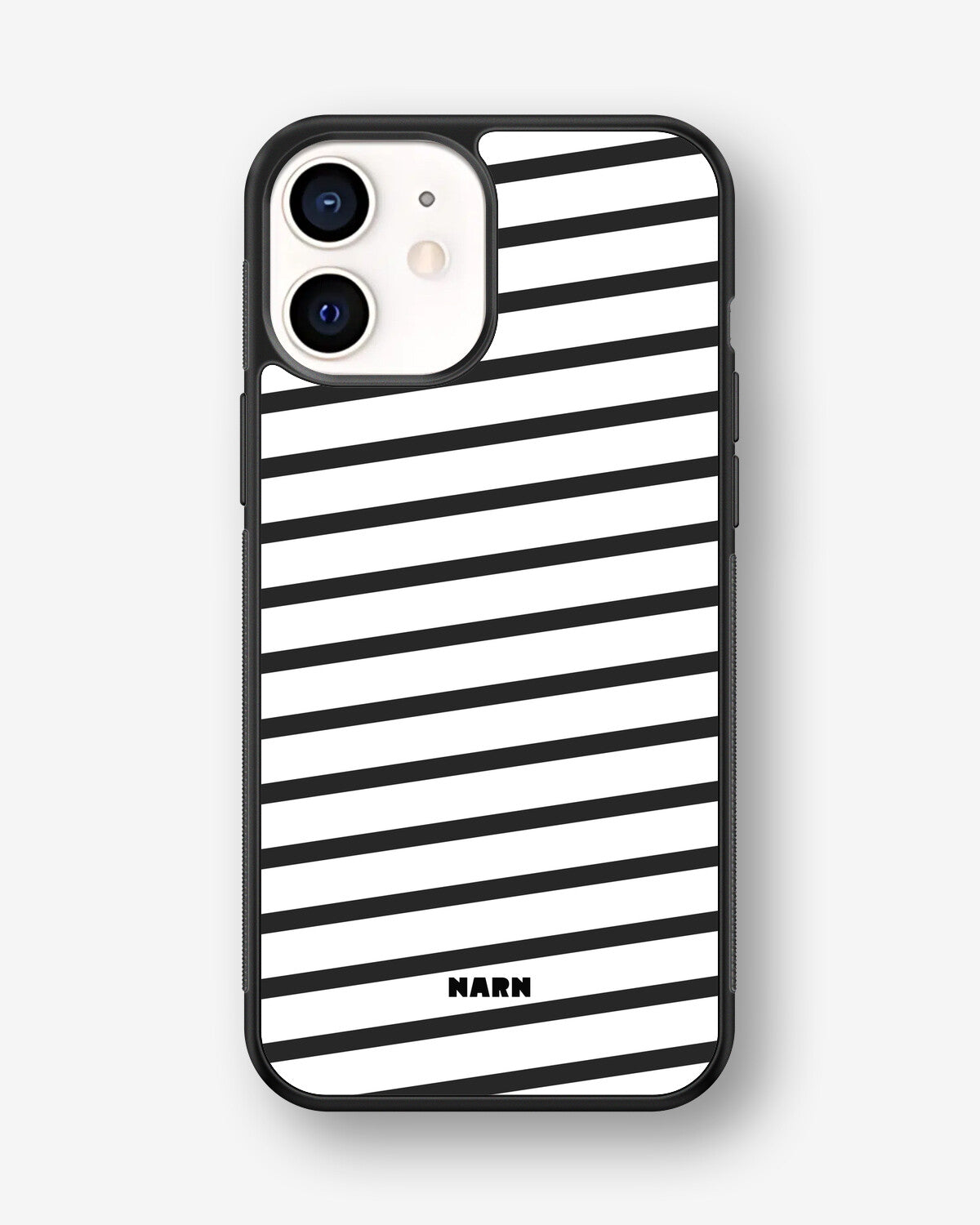 iPhone 12 Mini Hard Case – Black Stripes - View 1