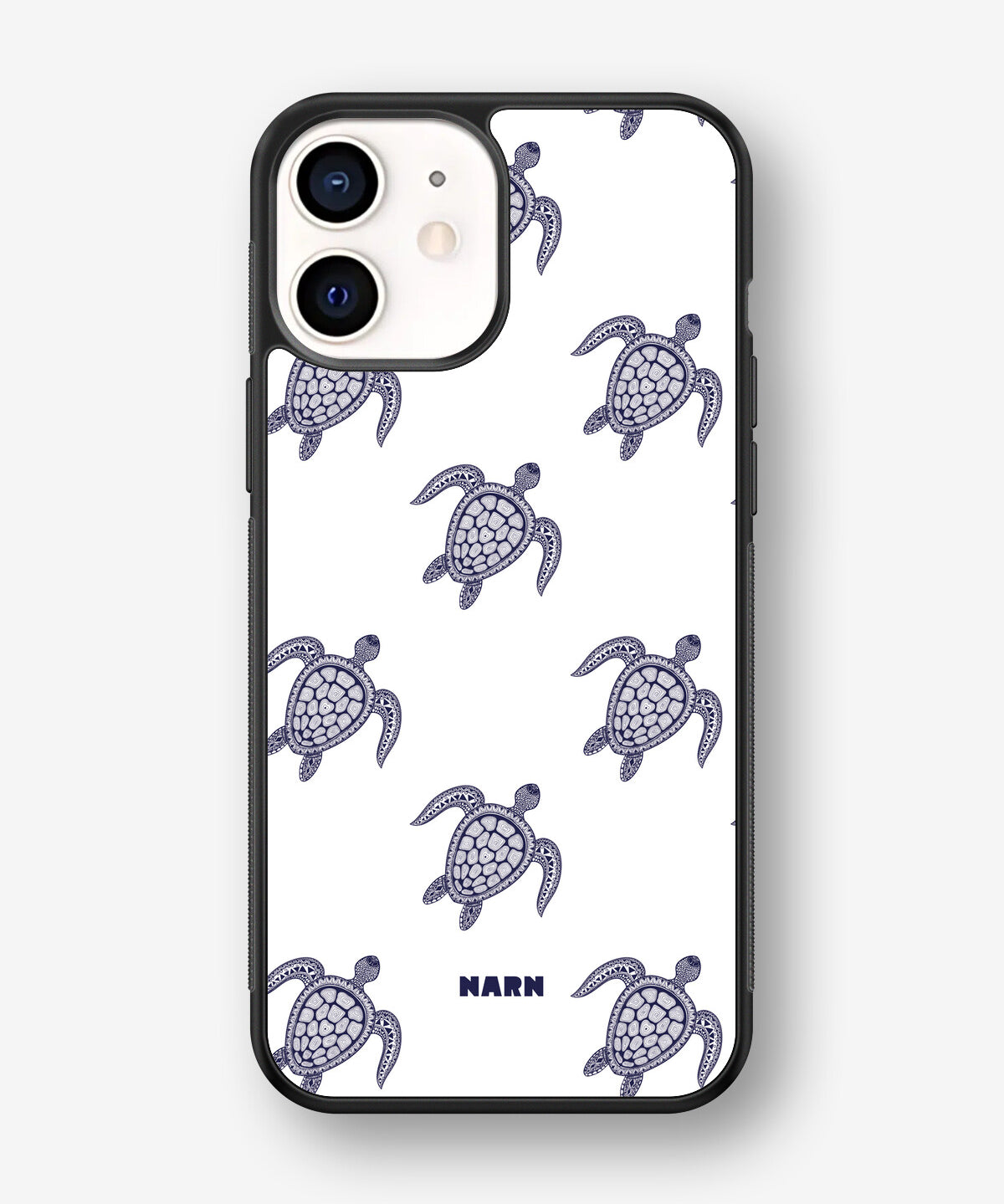 iPhone 12 Mini Hard Case – Blue Turtles - View 1