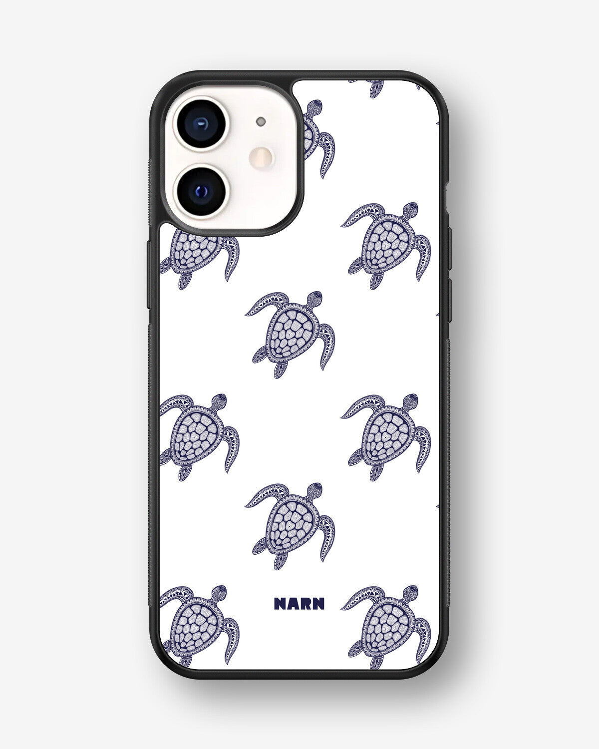 iPhone 12 Mini Hard Case – Blue Turtles - View 1