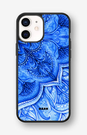 iPhone 12 Mini Hard Case – Blue Vintage - View 1