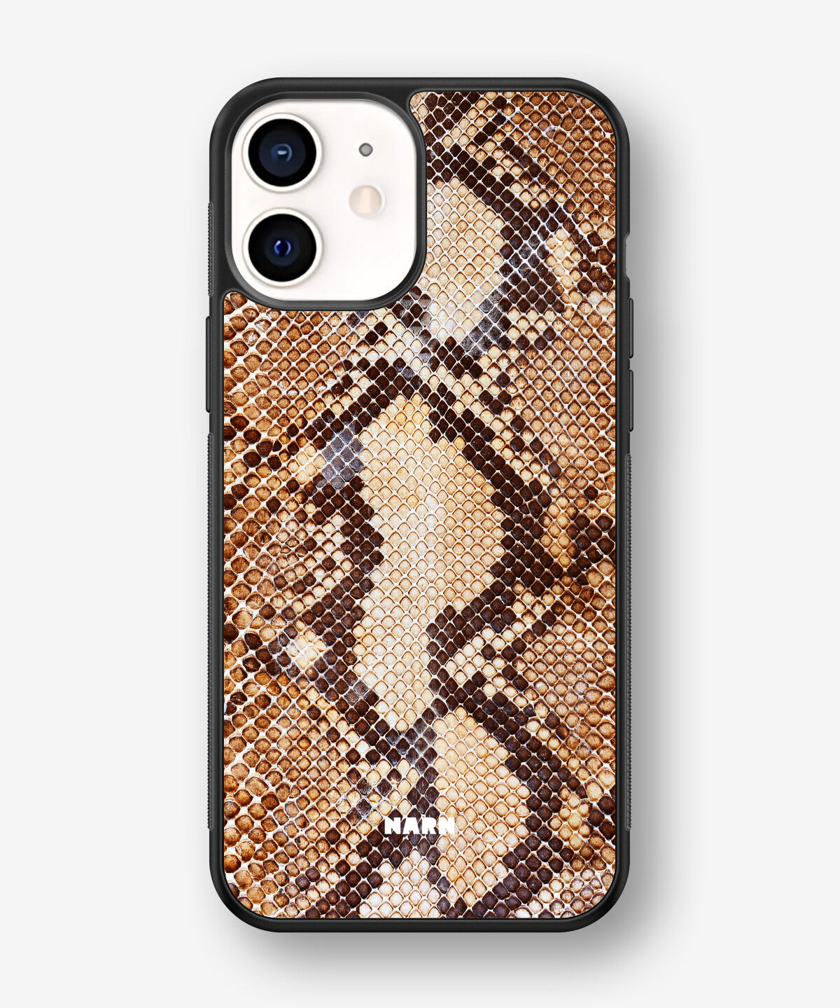 iPhone 12 Mini Hard Case – Brown Snakeskin - View 1