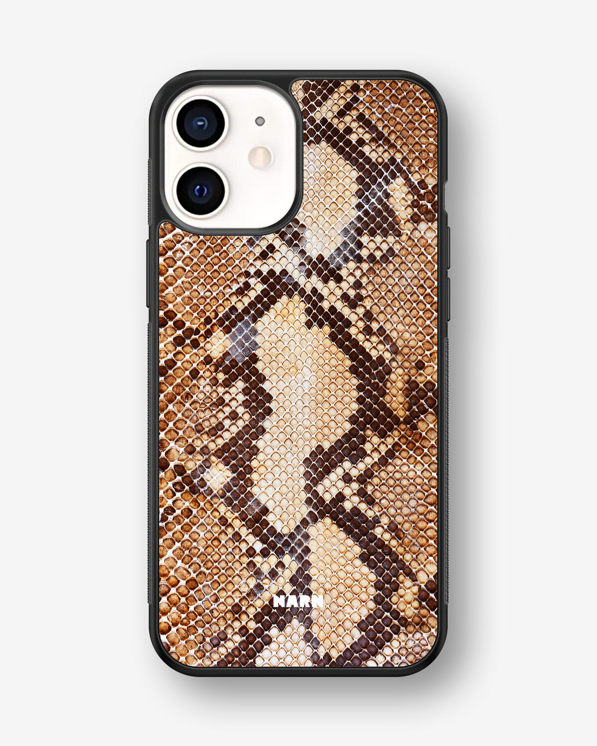 iPhone 12 Mini Hard Case – Brown Snakeskin - View 1