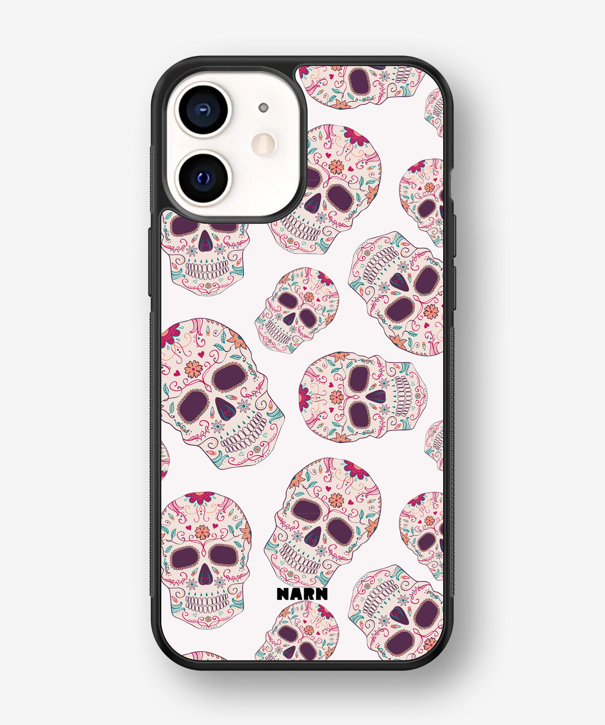 iPhone 12 Mini Hard Case – Calavera Skulls - View 1