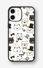 iPhone 12 Mini Hard Case – Cartoon Cats - View 1