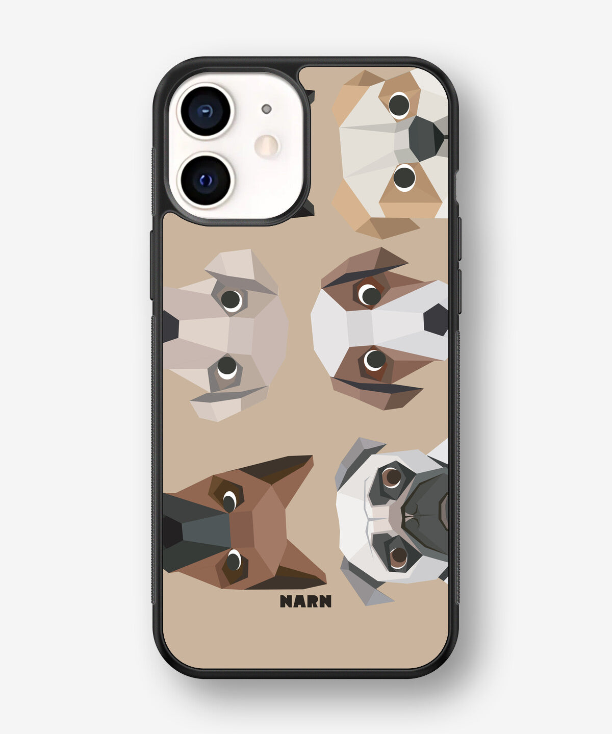 iPhone 12 Mini Hard Case – Cute Dogs - View 1