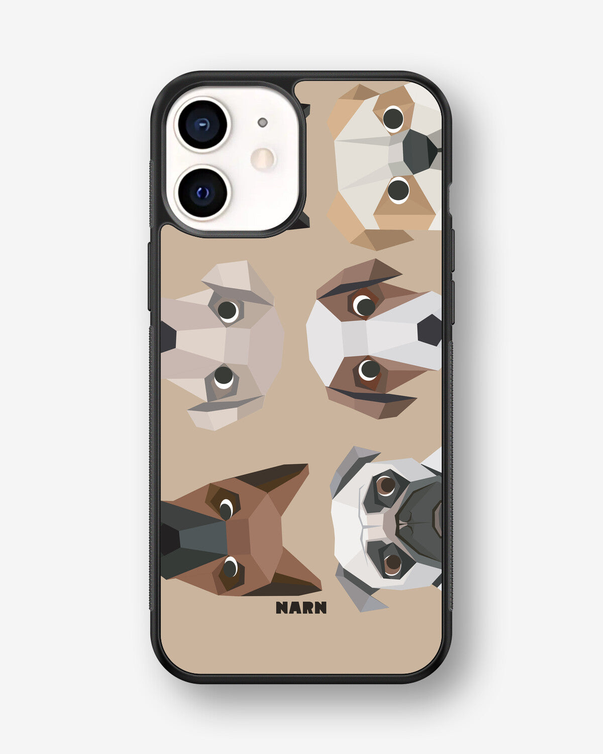 iPhone 12 Mini Hard Case – Cute Dogs - View 1