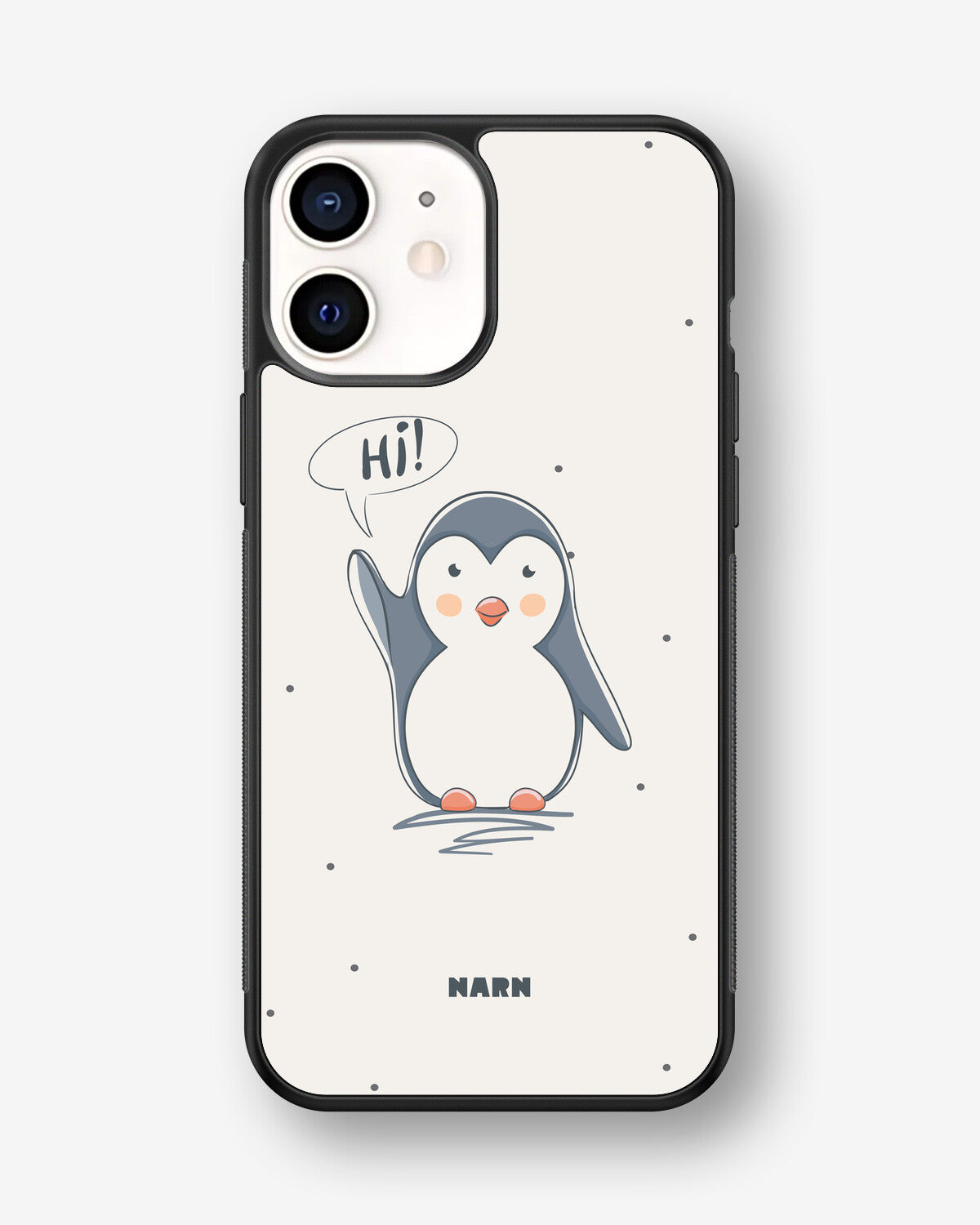 iPhone 12 Mini Hard Case – Cute Penguin - View 1