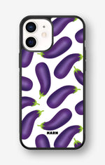 iPhone 12 Mini Hard Case – Eggplant Pattern - View 1