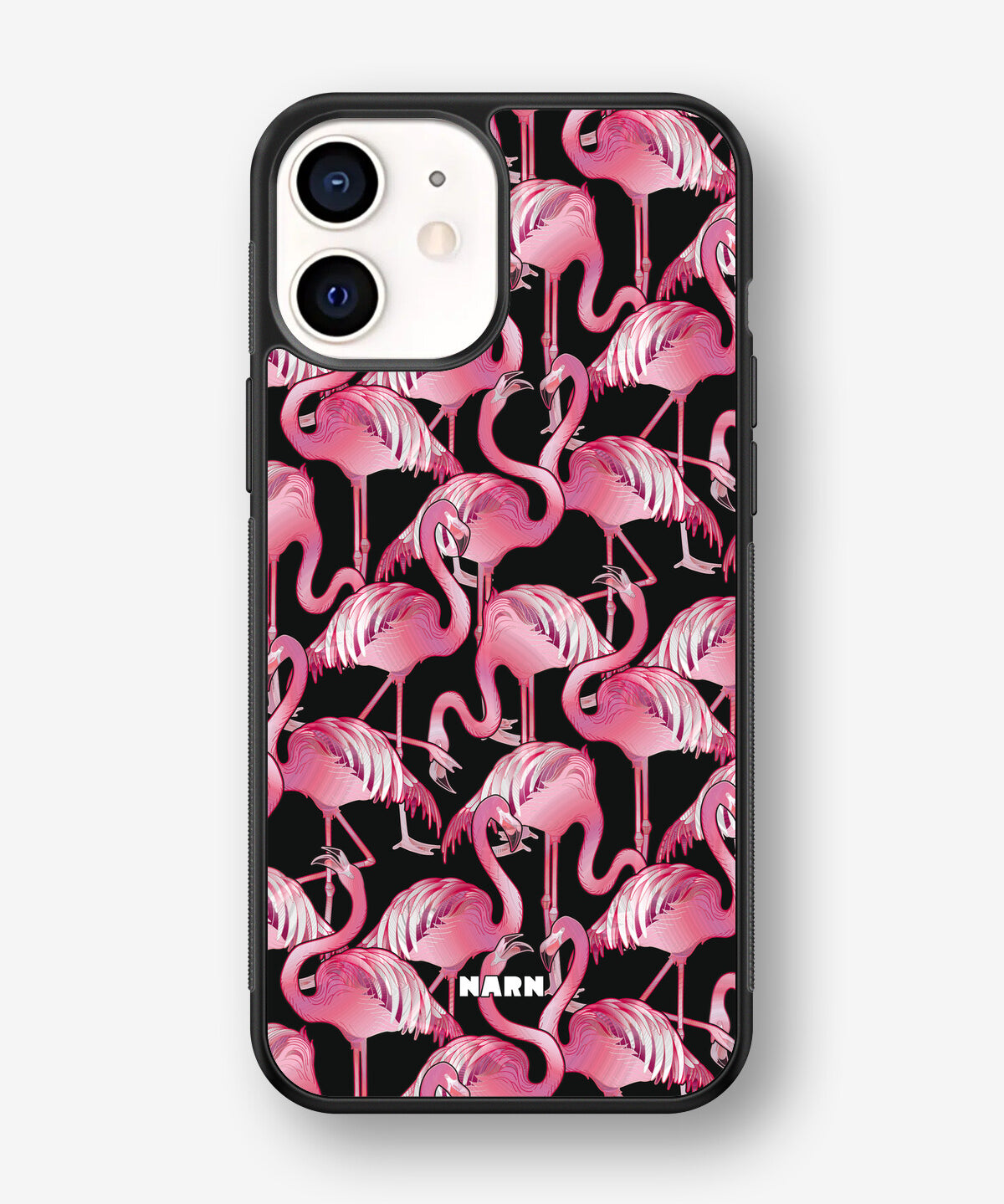 iPhone 12 Mini Hard Case – Flamingos - View 1