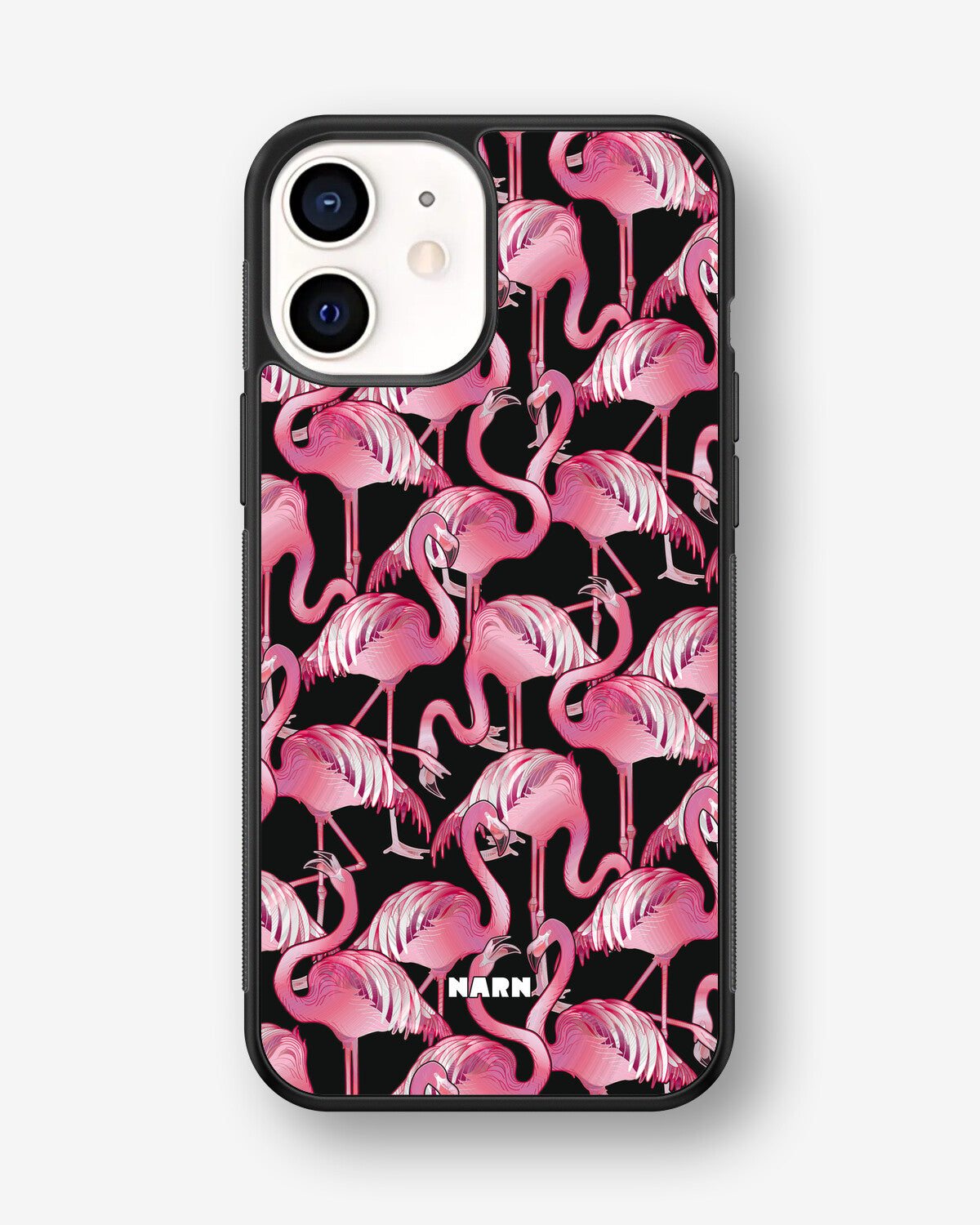 iPhone 12 Mini Hard Case – Flamingos - View 1