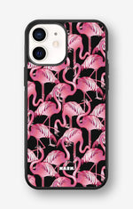 iPhone 12 Mini Hard Case – Flamingos - View 1