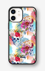 iPhone 12 Mini Hard Case – Flowered Skulls - View 1