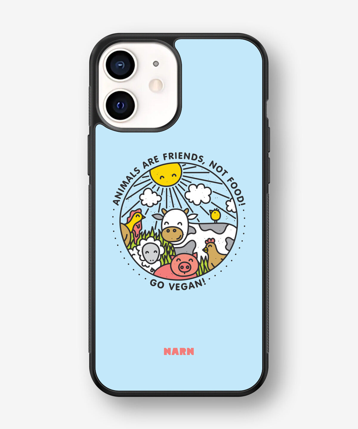 iPhone 12 Mini Hard Case – Friends, Not Food - View 1