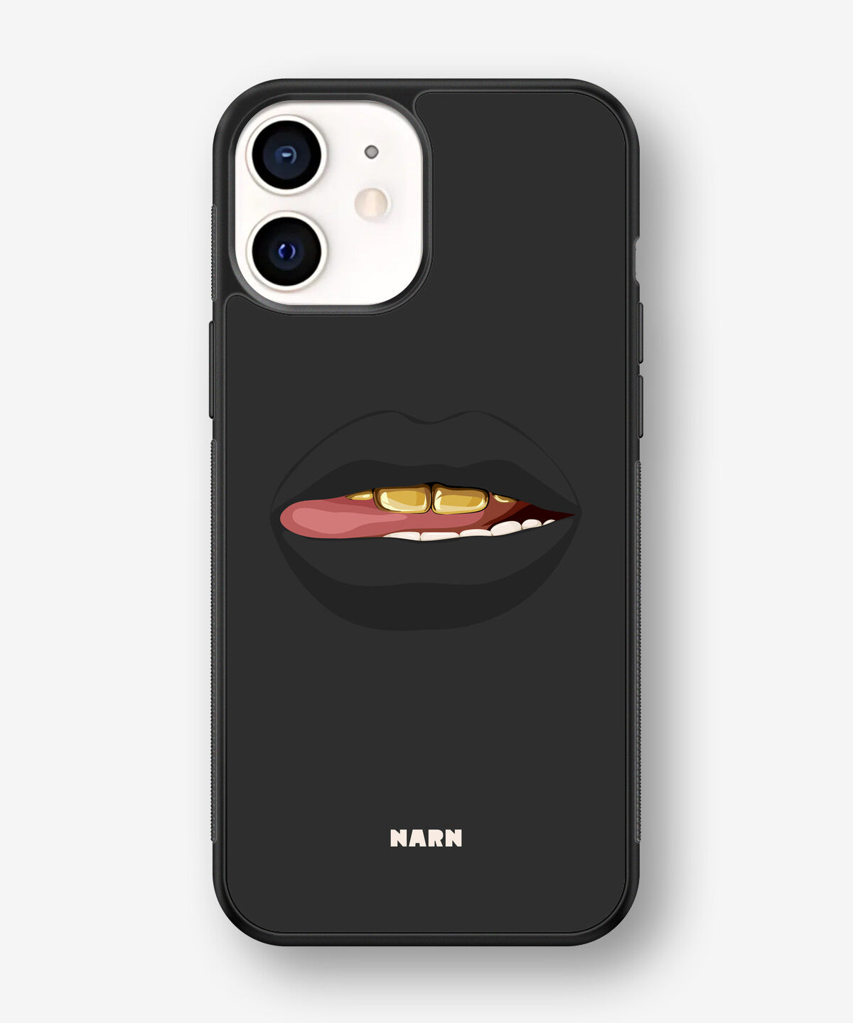 iPhone 12 Mini Hard Case – Golden Lips - View 1