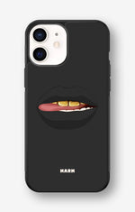iPhone 12 Mini Hard Case – Golden Lips - View 1