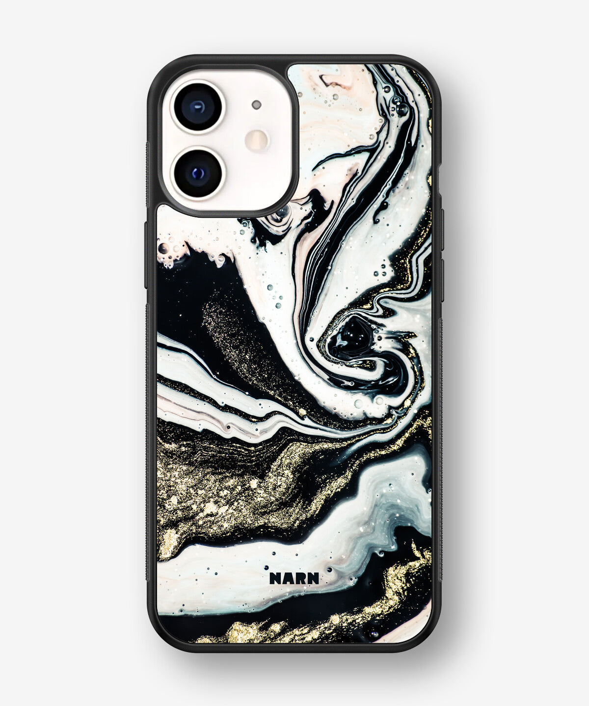 iPhone 12 Mini Hard Case – Golden Swirl - View 1